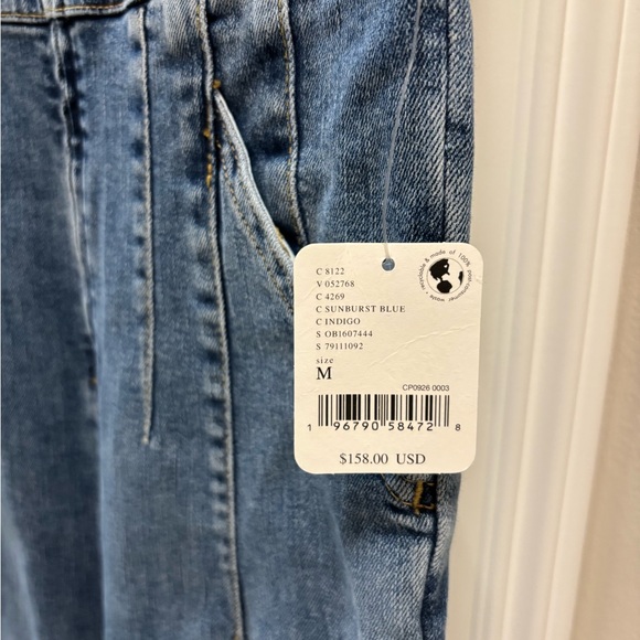 Free People Jayde Flair Jumpsuit Denim Jumpsuit Iron Black - Picture 7 of 7